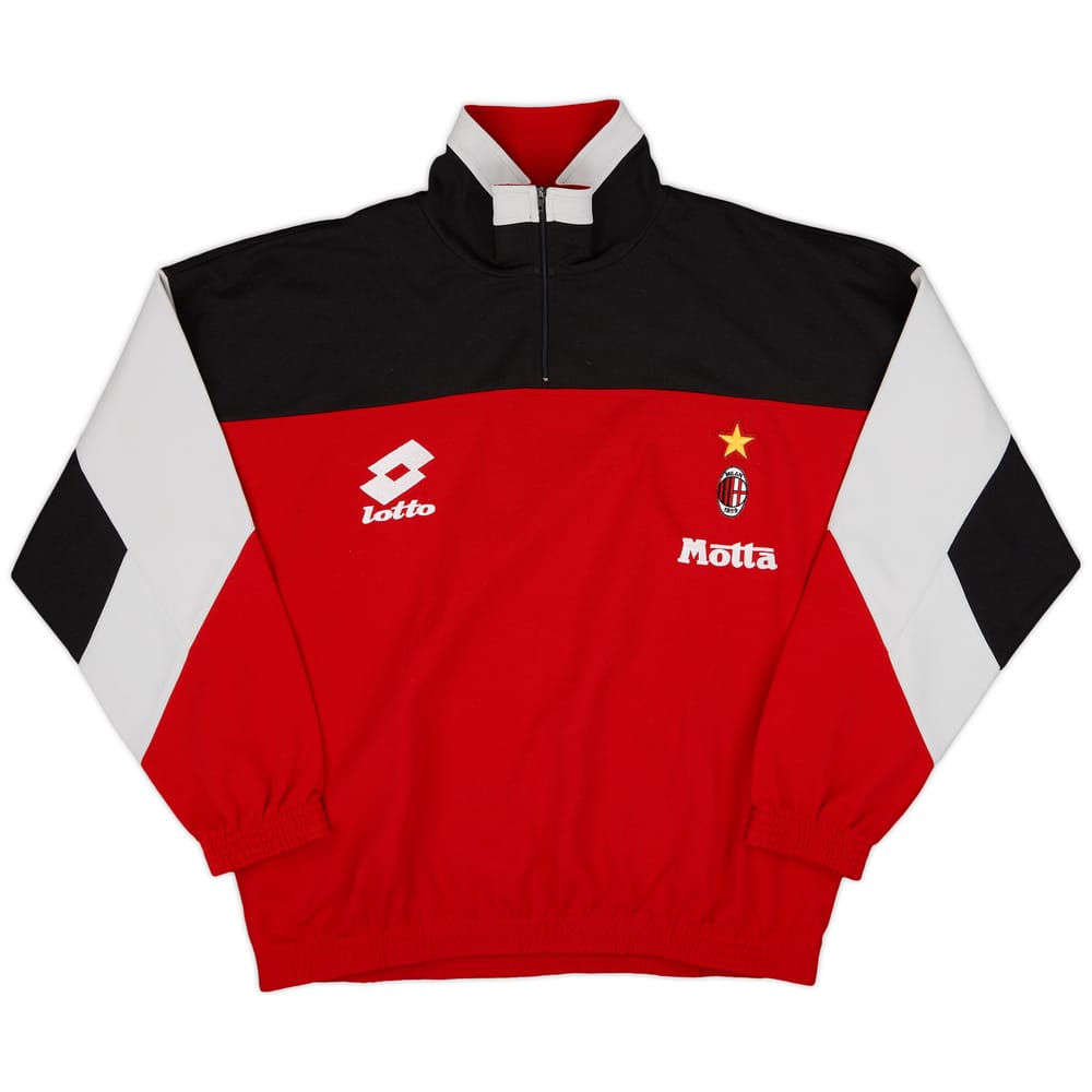 1993-94 AC Milan Lotto 1/4 Zip Sweat Top - 9/10 - (XL)
