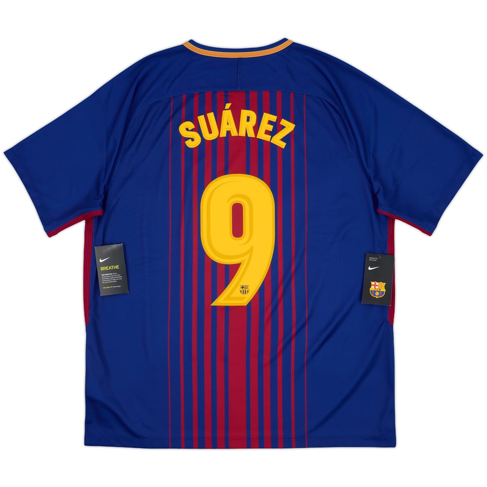 2017-18 Barcelona Home Shirt Suarez #9 (XL)