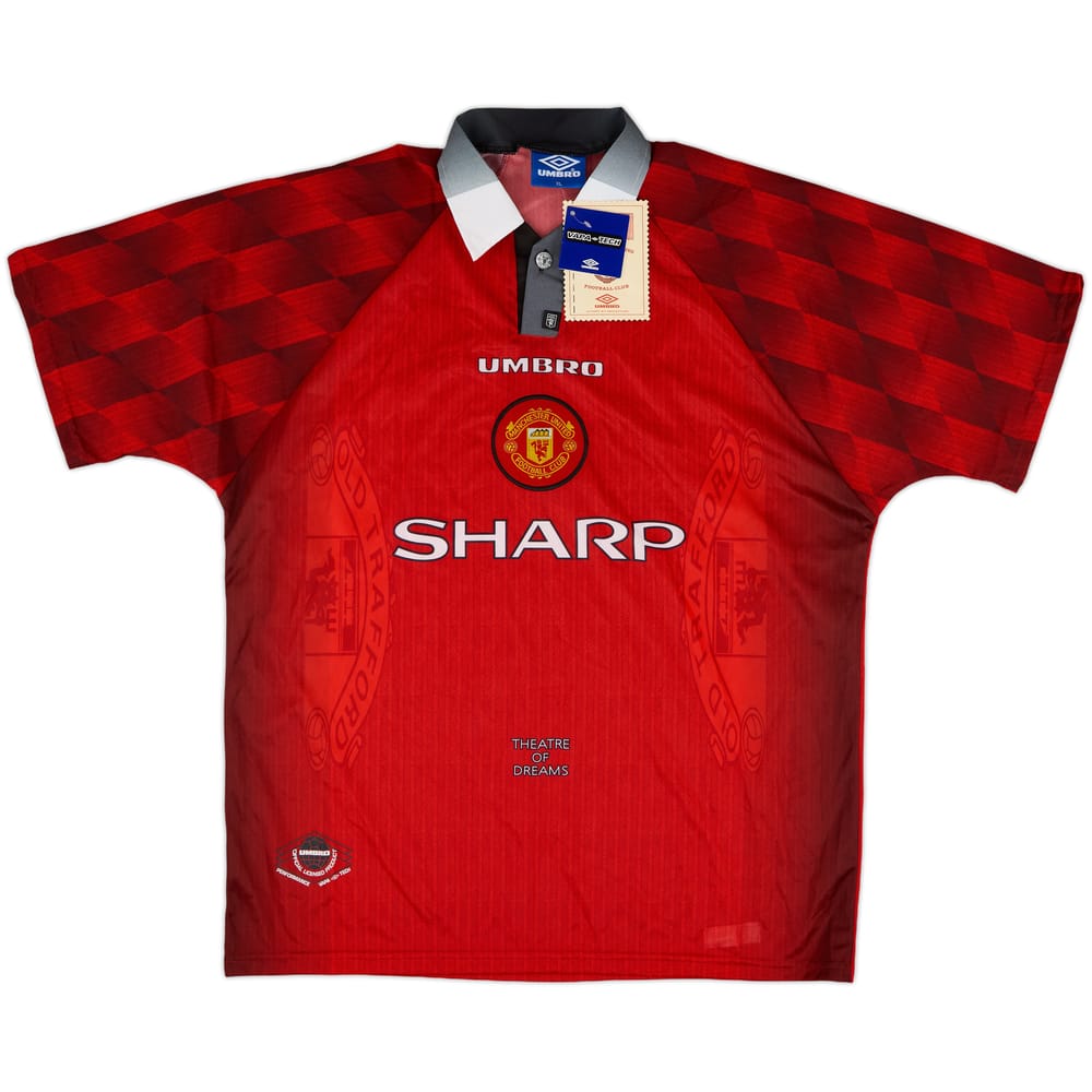 1996-98 Manchester United Home Shirt Thornley (XL)