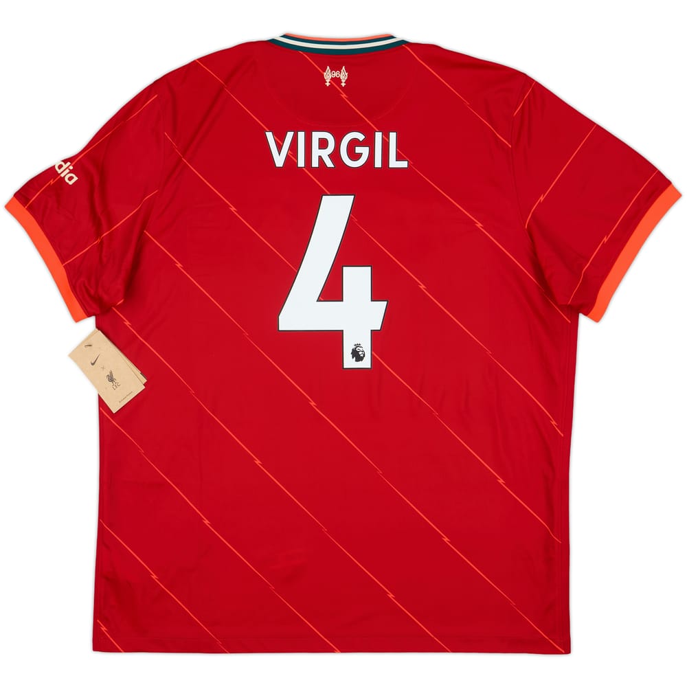 2021-22 Liverpool Home Shirt Virgil #4 (XXL)