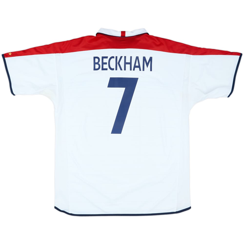 2003-05 England Home Shirt Beckham #7 - 5/10 - (XXL)
