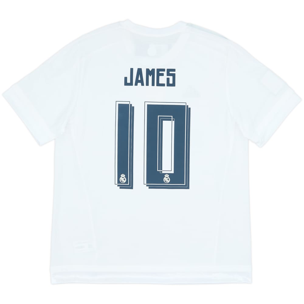 2015-16 Real Madrid Home Shirt James #10 - (XL)