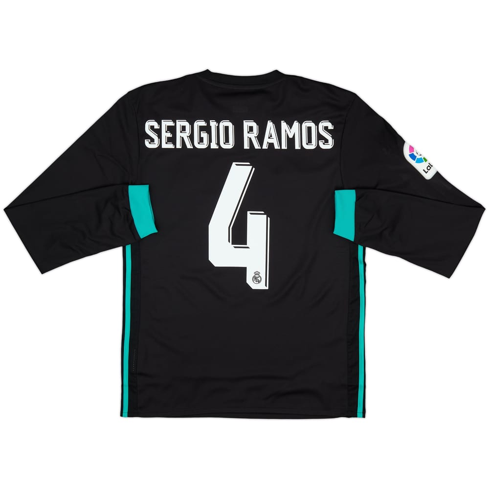 2017-18 Real Madrid Away L/S Shirt Sergio Ramos #4 (S)