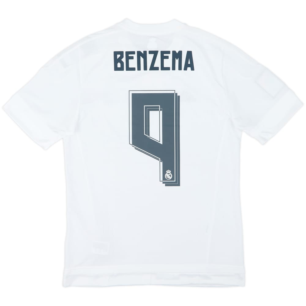 2015-16 Real Madrid Home Shirt Benzema #9 (L)