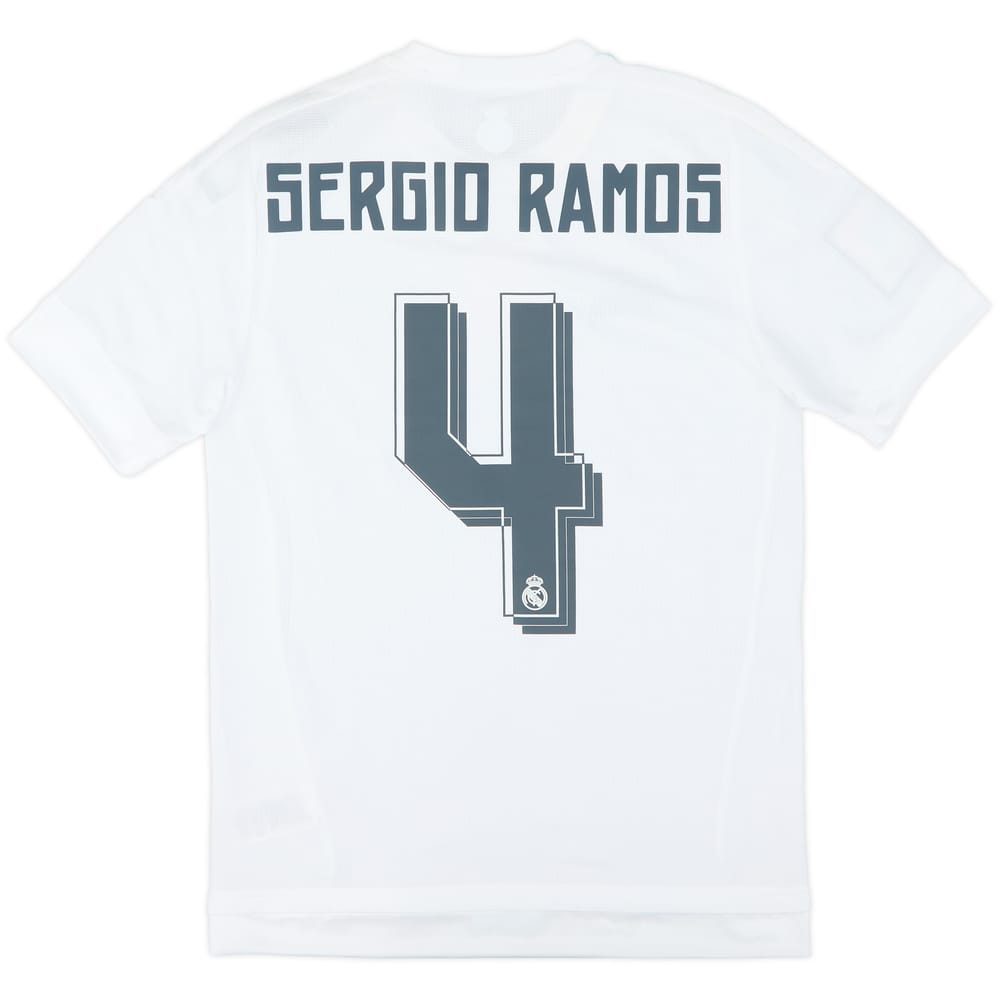 2015-16 Real Madrid Home Shirt Sergio Ramos #4 (XS)