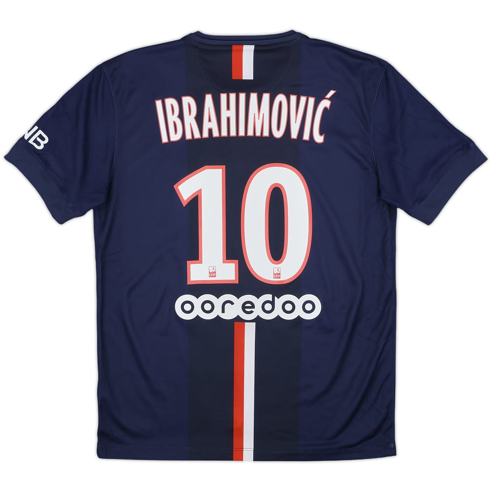 2014-15 Paris Saint-Germain Home Shirt Ibrahimovic #10 - 10/10 - (M)