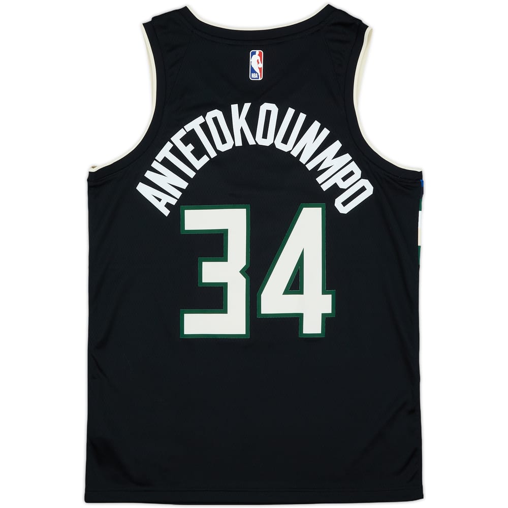 2019-20 Milwaukee Bucks Antetokounmpo #34 Nike Swingman Alternate Jersey - 9/10 - (M)