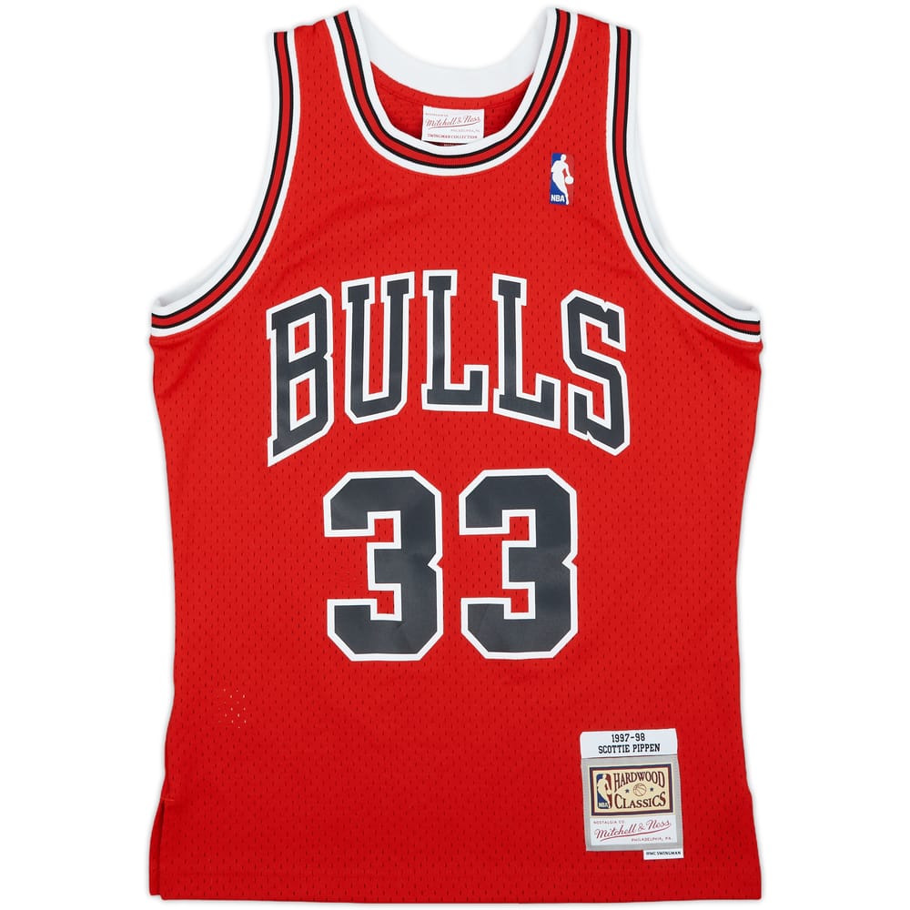 1997-98 Chicago Bulls Pippen #33 Mitchell & Ness Swingman Away Jersey - 9/10 - (S)