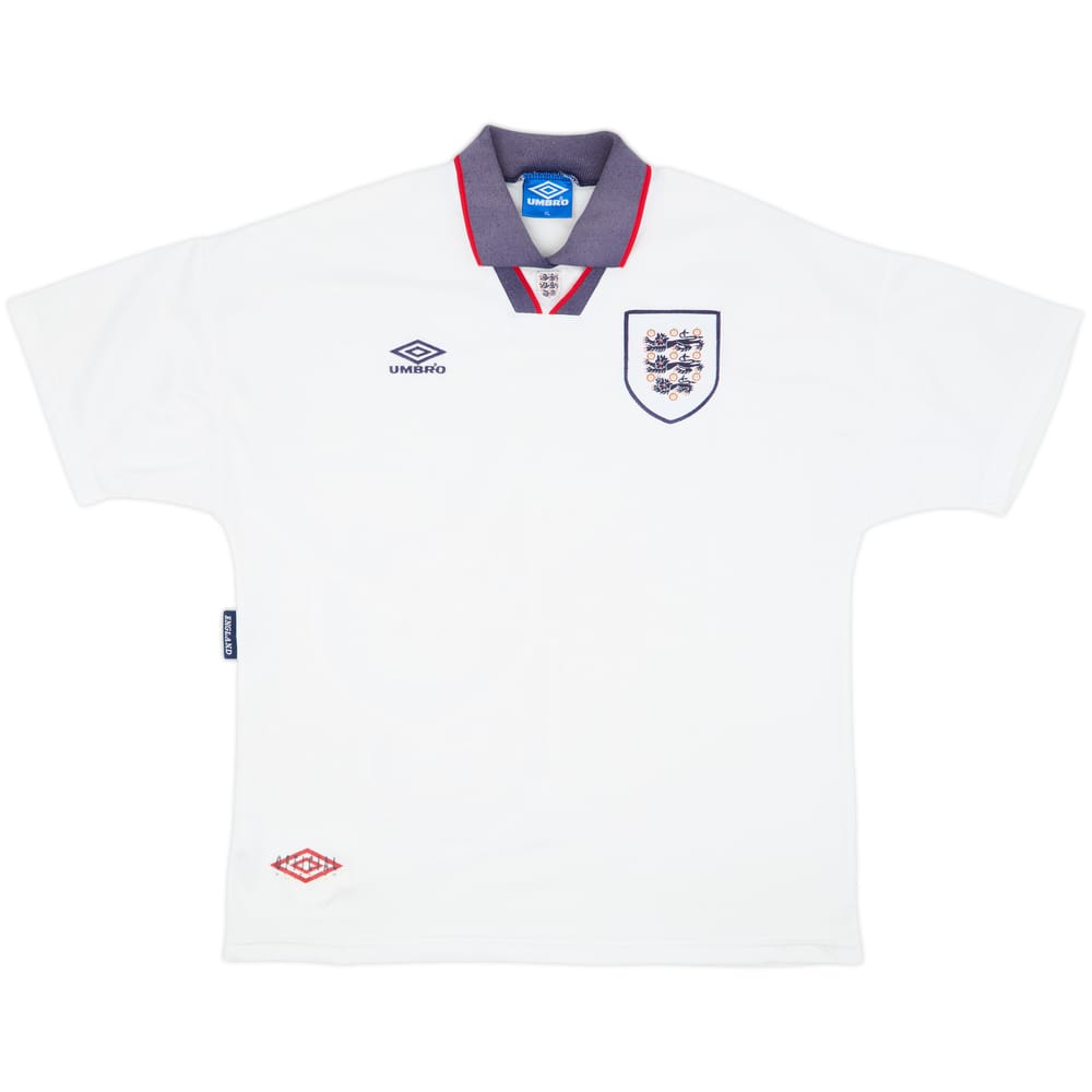 1993-95 England Home Shirt - 6/10 - (XL)