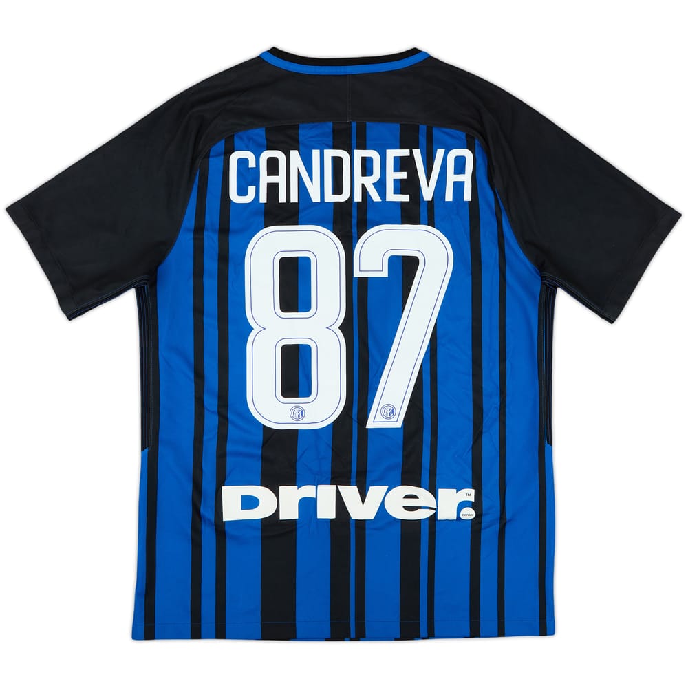 2017-18 Inter Milan Home Shirt Candreva #87 - 8/10 - (M)