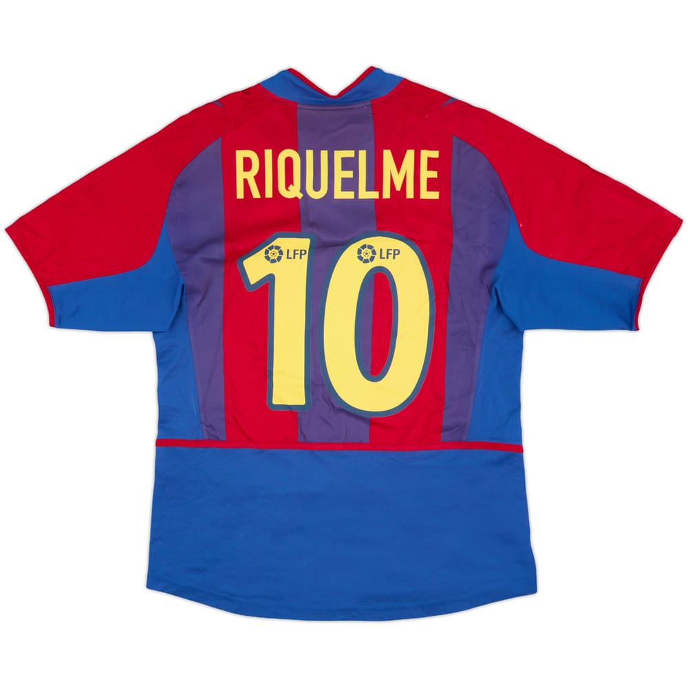 2002-03 Barcelona Home Shirt Riquelme #10 - 6/10 - (S)