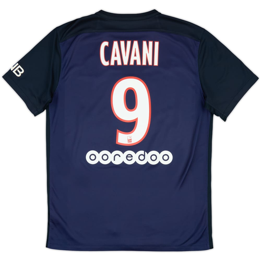 2015-16 Paris Saint-Germain Home Shirt Cavani #9 - 6/10 - (M)