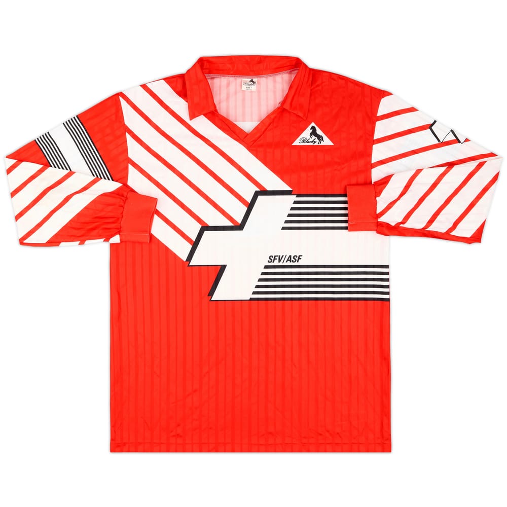 1992 Switzerland Match Issue Home L/S Shirt #5