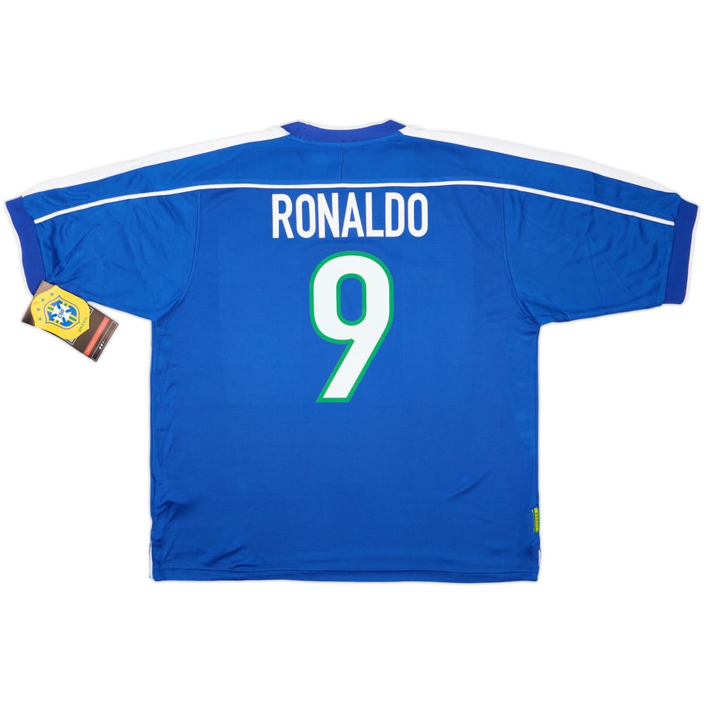 1998-00 Brazil Away Shirt Ronaldo #9 (L)