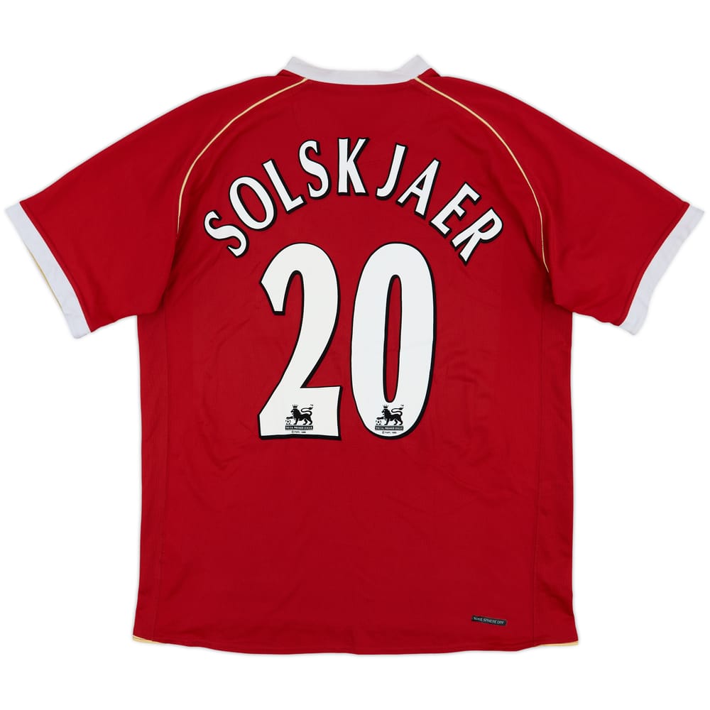 2006-07 Manchester United Home Shirt Solskjaer #20 - 6/10 - (L)