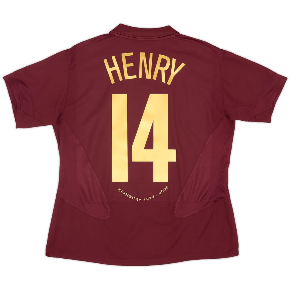 2005-06 Arsenal Home Shirt Henry #14 - 8/10 - (Women's XL)
