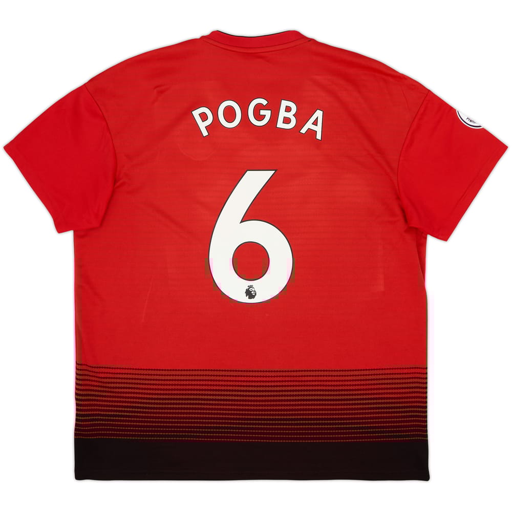 2018-19 Manchester United Home Shirt Pogba #6 - 7/10 - (XL)