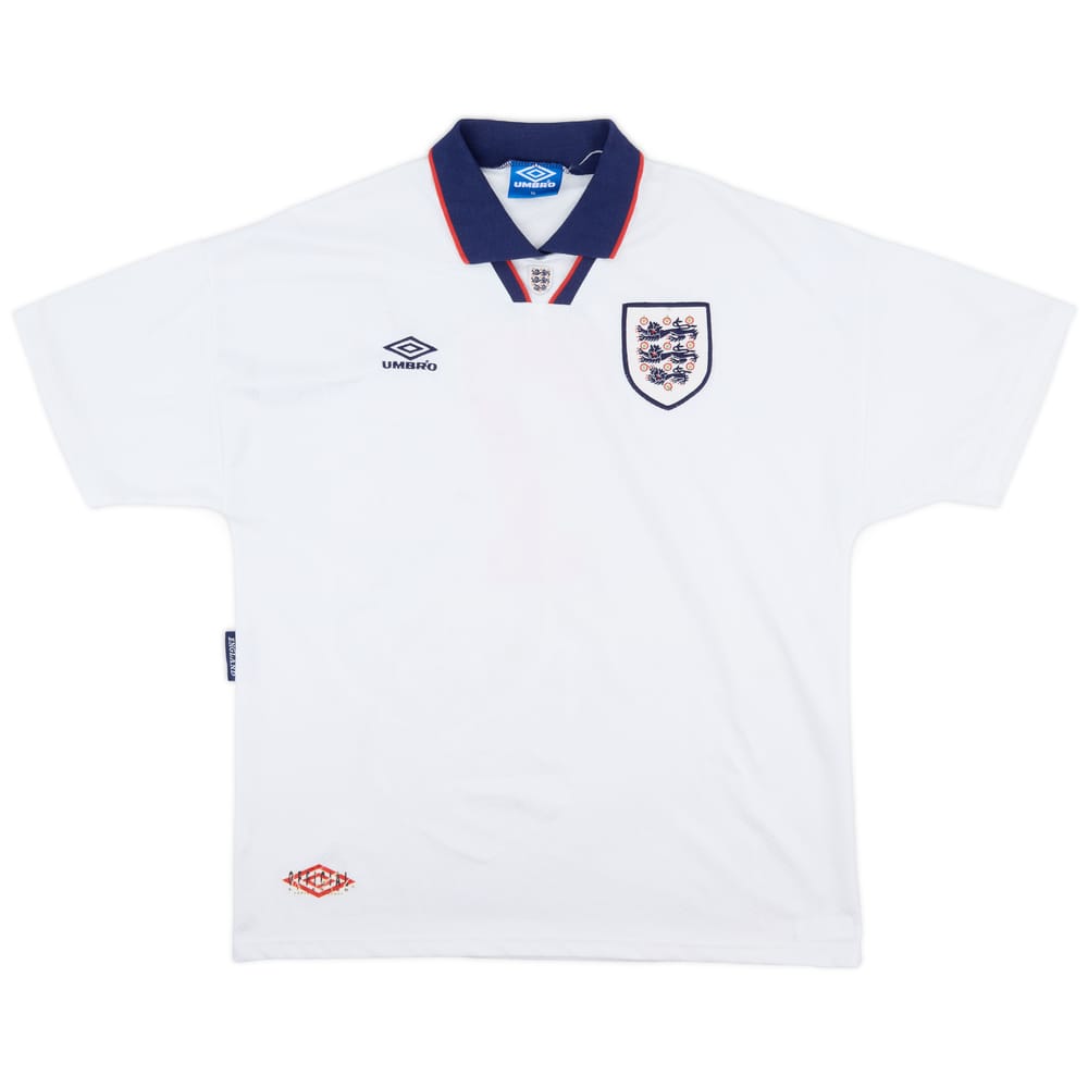 1993-95 England Home Shirt #7 - 8/10 - (XL)