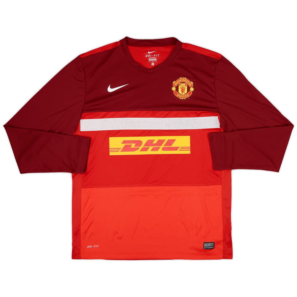 2011-12 Manchester United Nike L/S Training Shirt - 9/10 - (L)