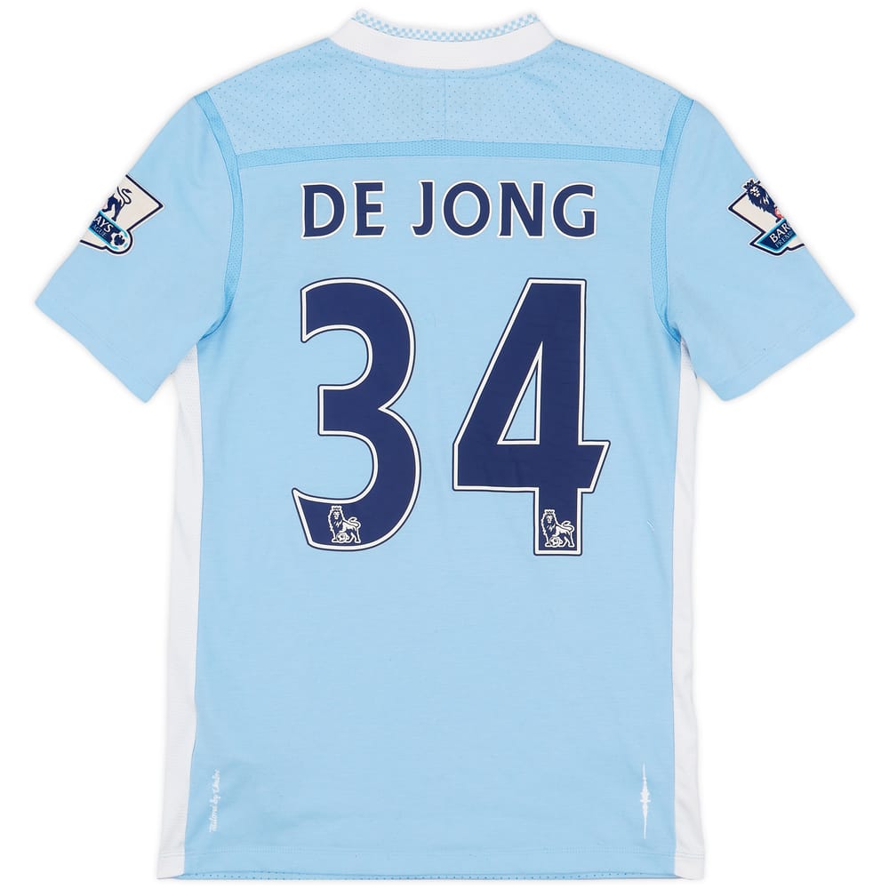 2011-12 Manchester City Home Shirt De Jong #34 - 5/10 - (S)