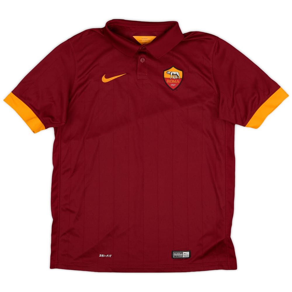 2014-15 Roma Home Shirt - 9/10 - (XL.Boys)