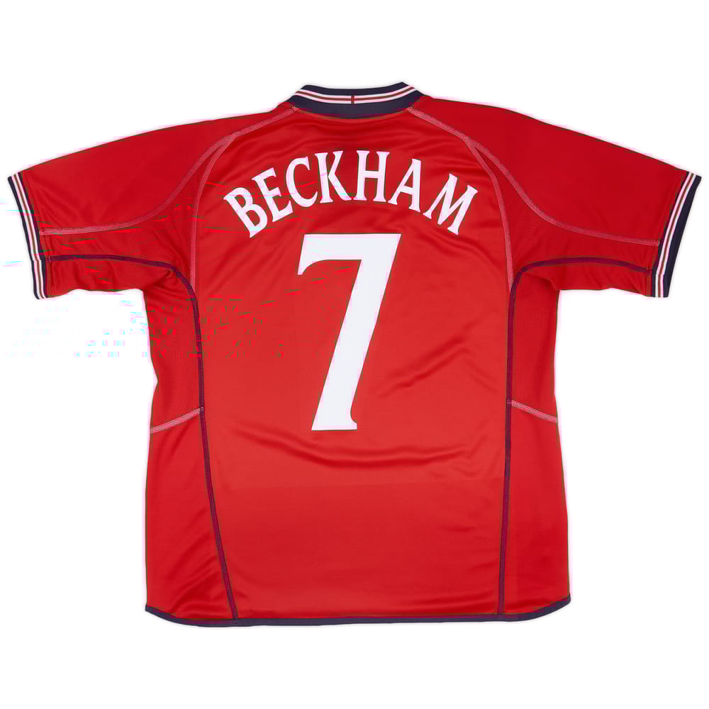 2002-04 England Away Shirt Beckham #7 - 7/10 - (M)