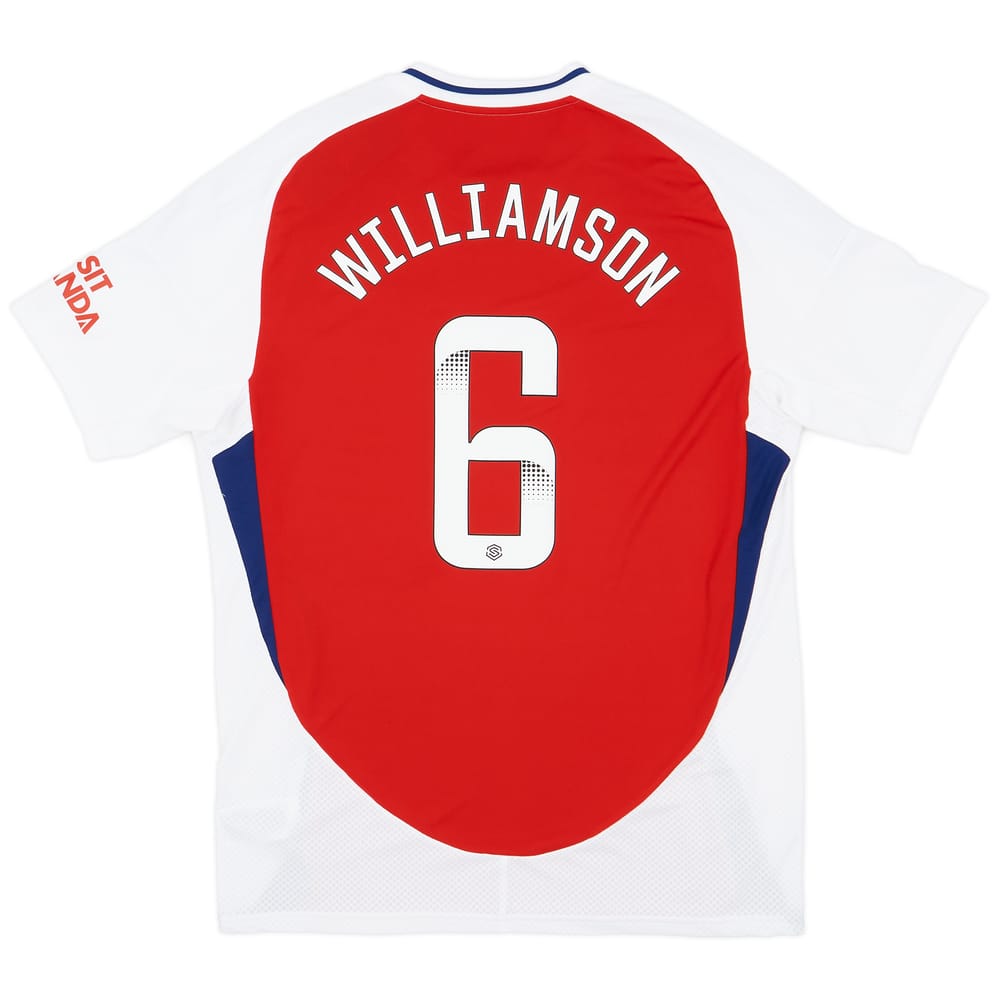 2024-25 Arsenal Women's Home Shirt Williamson #6 (Unisex Fit)