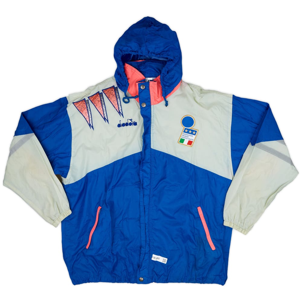 1992 Italy Diadora Hooded Rain Jacket - 7/10 - (L)
