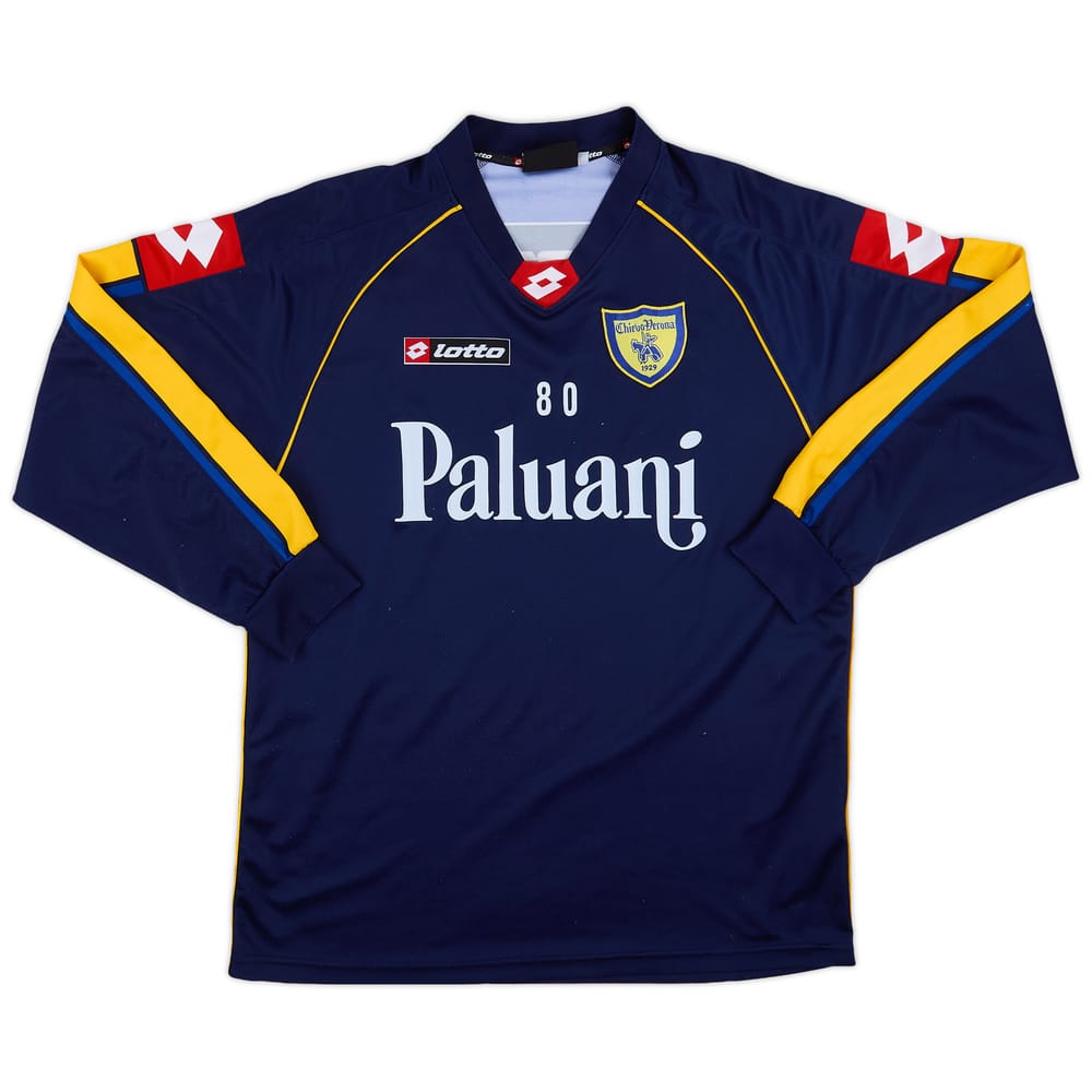 2006-07 Chievo Verona Lotto Player Issue Training L/S Shirt #80 - 7/10 - (L)