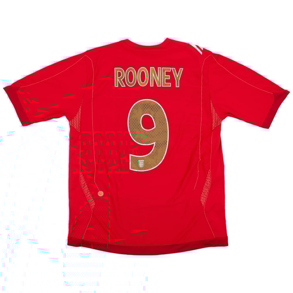 2006-08 England Away Shirt Rooney #9 - 6/10 - (L)