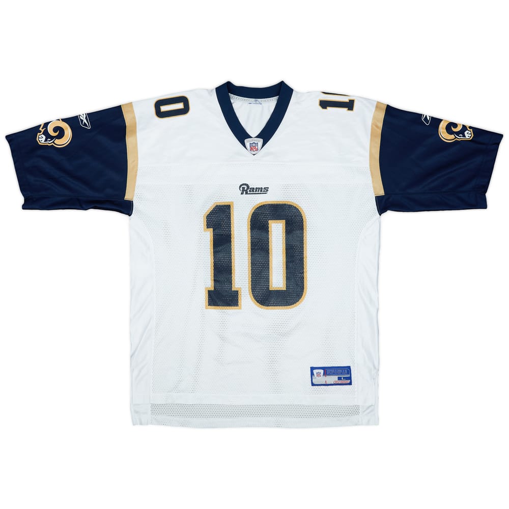 2002-04 St Louis Rams Bulger #10 Reebok On Field Away Jersey - 8/10 - (L)