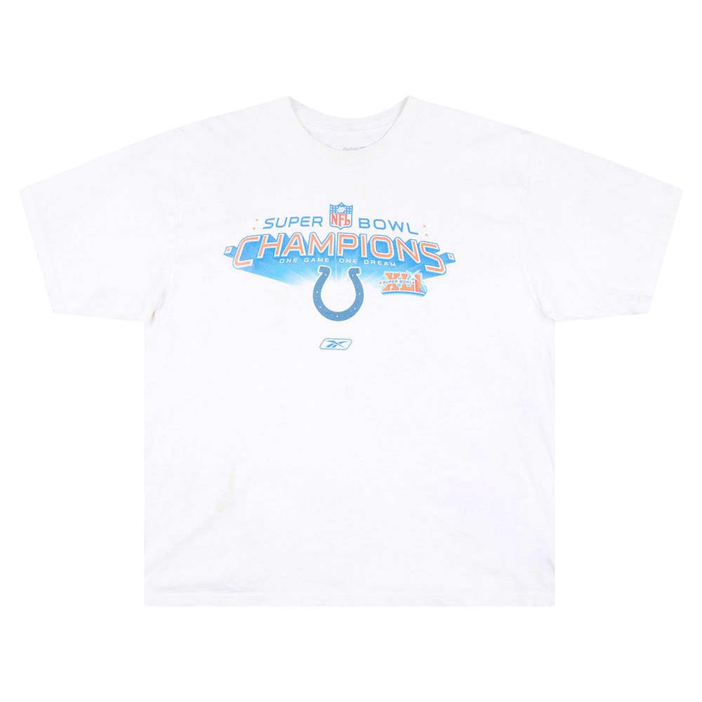 2007 Indianapolis Colts Super Bowl XLI Champions Reebok Tee XL