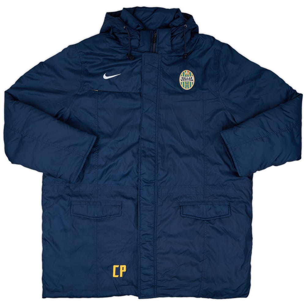 2012-13 Hellas Verona Staff Issue Nike Hooded Bench Coat CP - 10/10 - (XXL)