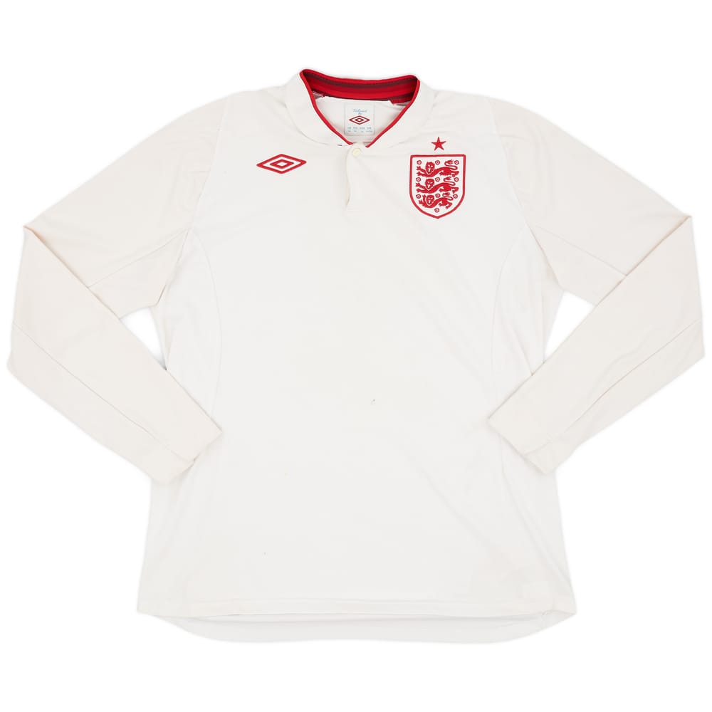 2012-13 England Home L/S Shirt - 6/10 - (L)