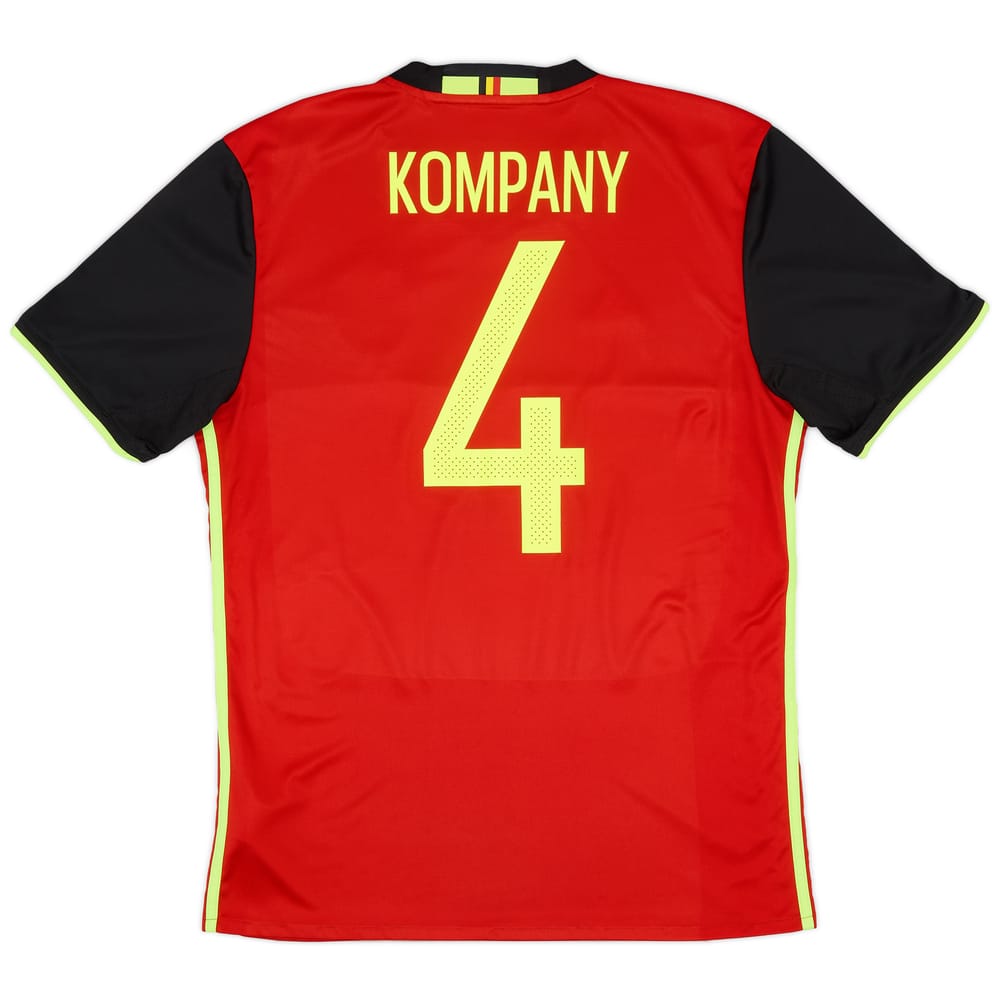 2016-17 Belgium Home Shirt Kompany #4 - 8/10 - (M)