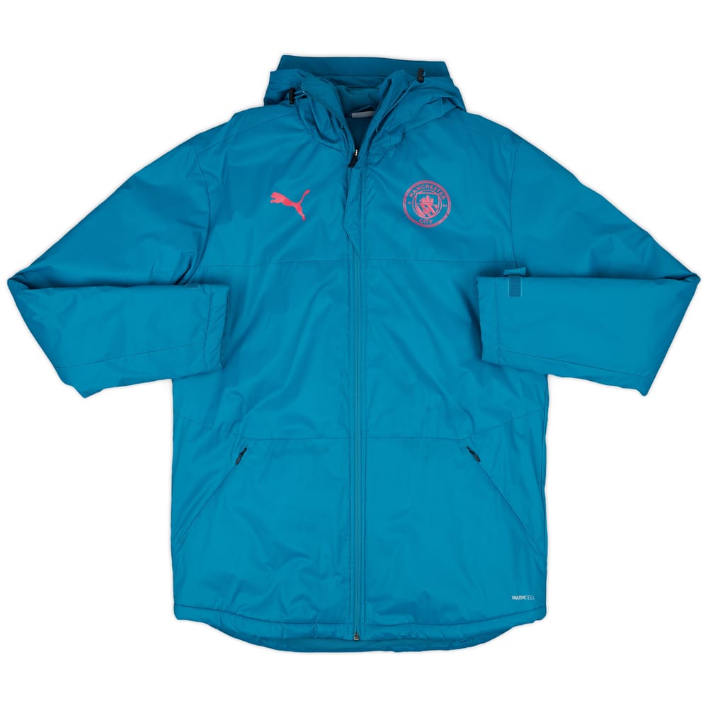 2021-22 Manchester City Puma Hooded Padded Bench Coat - 9/10 - (M)