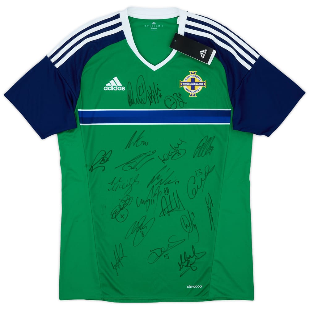 2016-17 Northern Ireland Squad Signed Home Shirt (M)