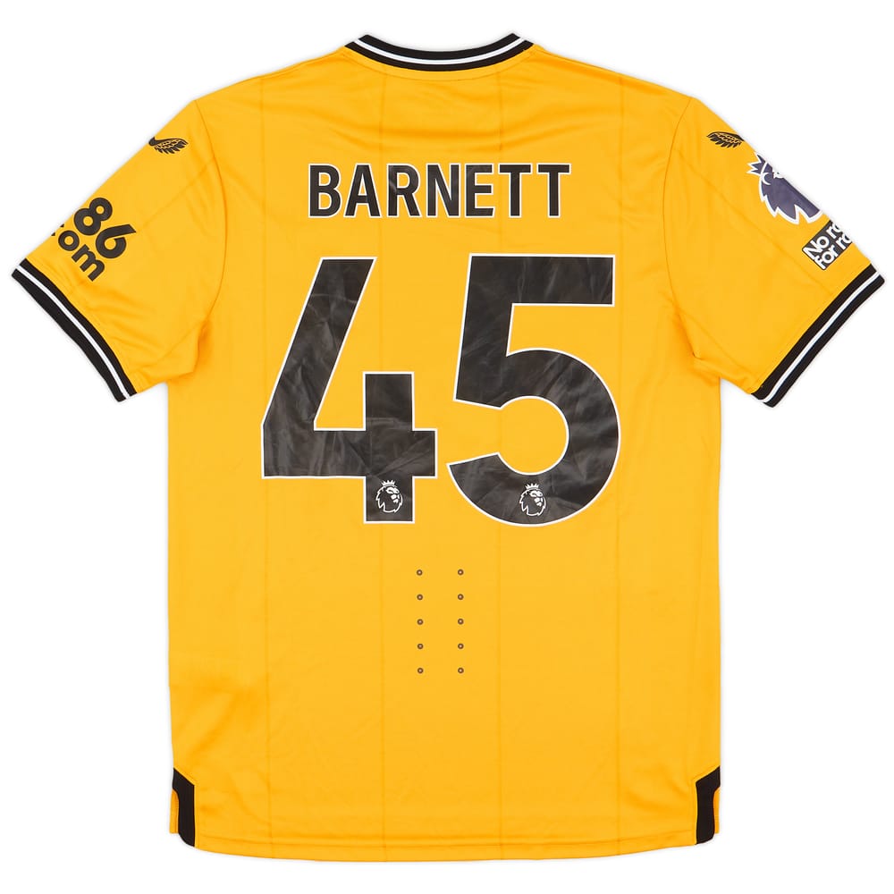 2023-24 Wolves Match Issue Home Shirt Barnett #45