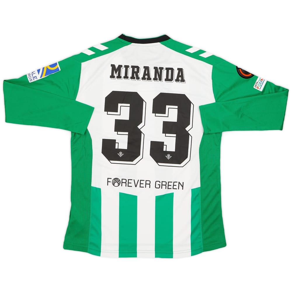 2022-23 Real Betis Match Issue Europa League Home L/S Shirt Miranda #33