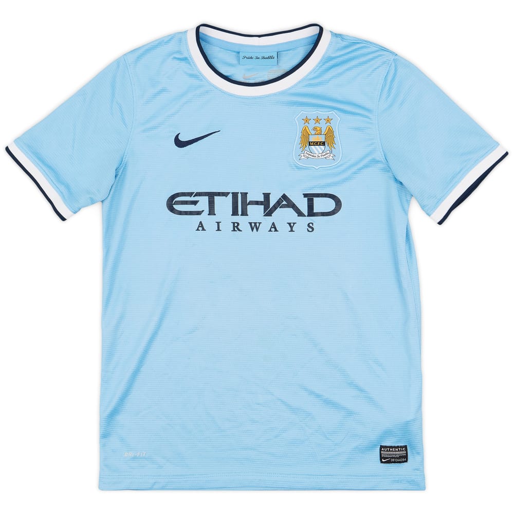 2014-15 Manchester City Home Shirt - 8/10 - (L.Boys)