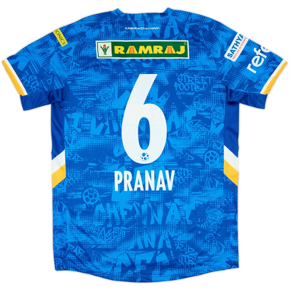 2024-25 Chennaiyin FC Home Shirt Pranav #6 (XL)