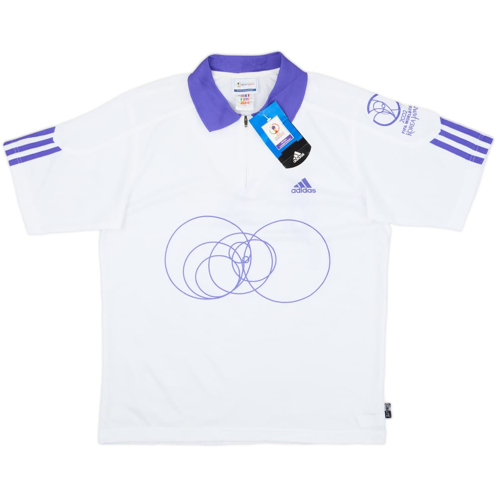 2002 Korea/Japan adidas World Cup 1/4 Zip Polo Shirt (S)