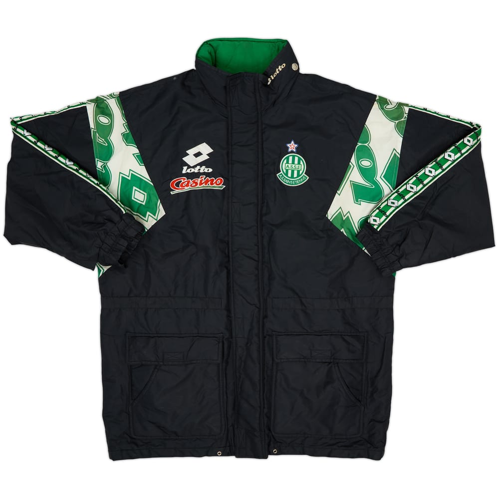 Abrigo de banquillo acolchado versión jugador Lotto del Saint Etienne 1995-96 - 8/10 - (XL)