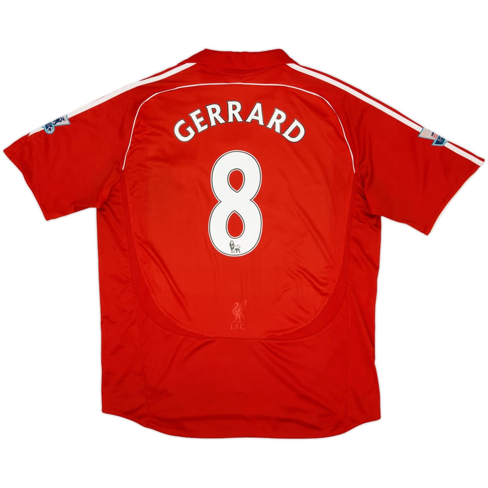 2006-08 Liverpool Home Shirt Gerrard #8 - 6/10 - (XXL)