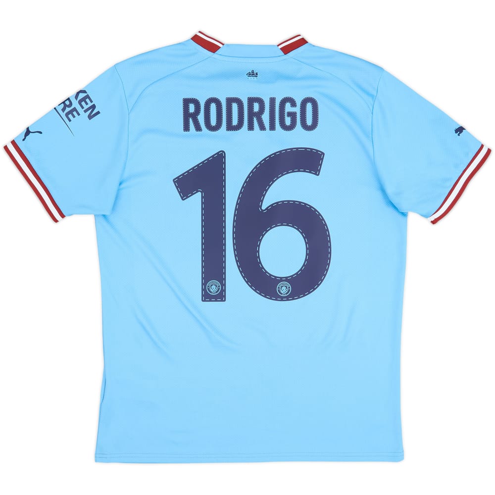 2022-23 Manchester City Home Shirt Rodrigo #16 - 10/10 - (M)