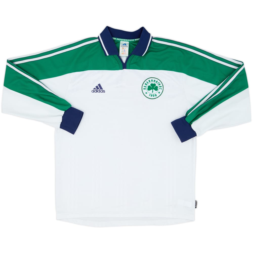 Camiseta de visitante de manga larga versión de jugador del Panathinaikos 2001-02 - 6/10 - (M)