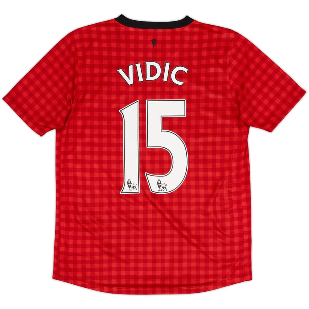 2012-13 Manchester United Home Shirt Vidic #15 - 6/10 - (XL.Boys)