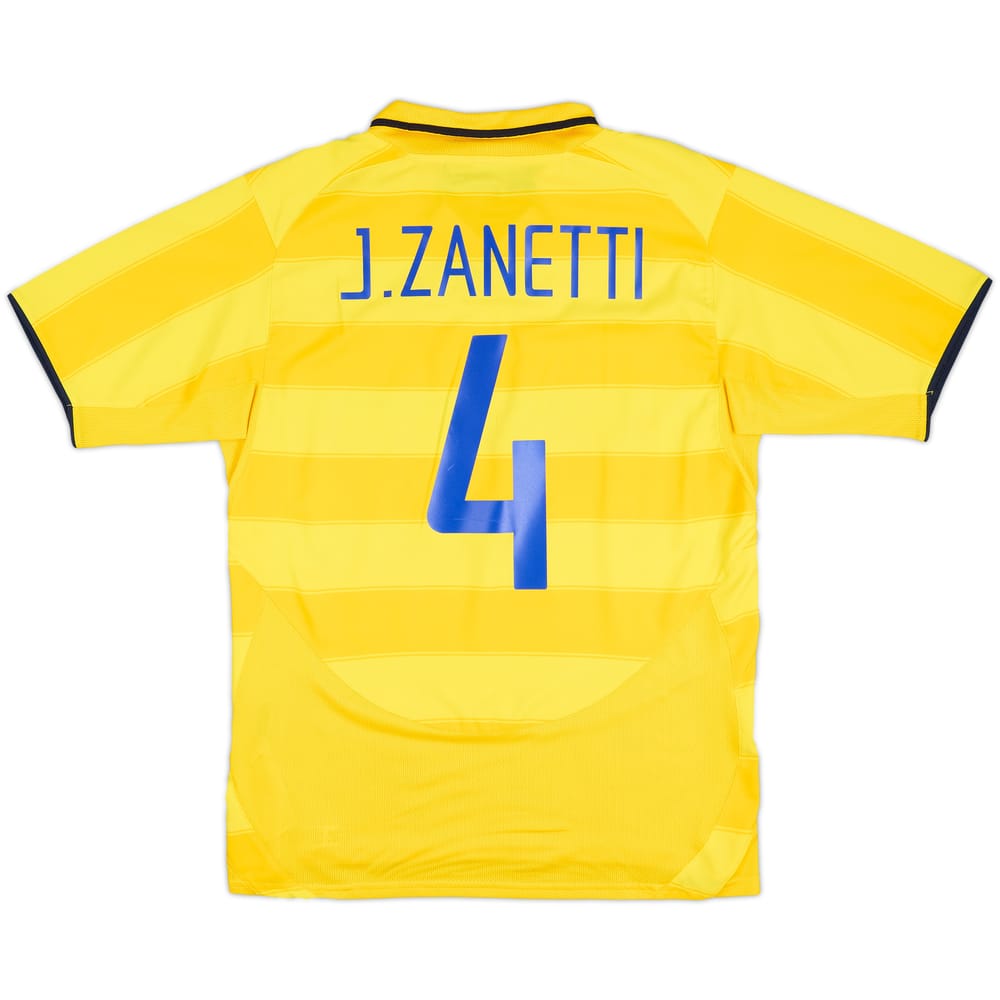 2003-04 Inter Milan Away Shirt J.Zanetti #4 - 6/10 - (M)