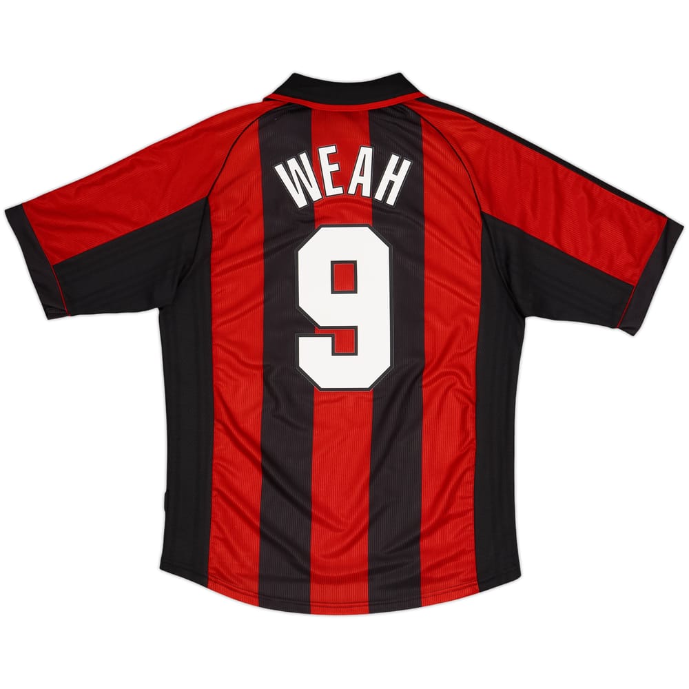 1998-00 AC Milan Home Shirt Weah #9 - 8/10 - (L)