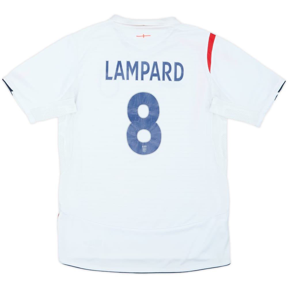 2005-07 England Home Shirt Lampard #8 - 6/10 - (L.Boys)